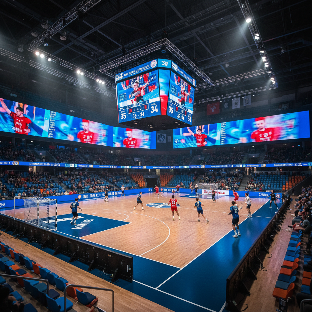 Écrans LED pour arénas de basketball et handball : le guide complet de l'affichage indoor